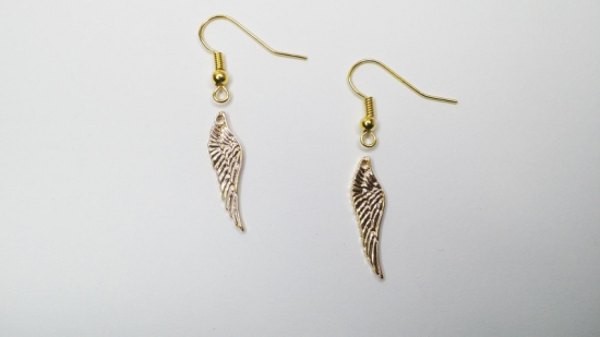 Engelsflügel Ohrringe goldfarben Flügel